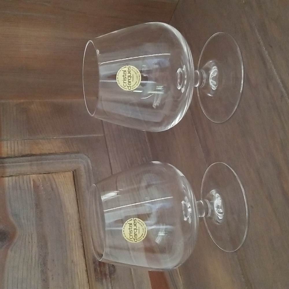 Cristal d’arques France Garanti Plus 24% Lead Crystal Brandy Snifters.